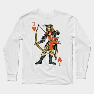 Character of Playing Card Jack of Hearts Long Sleeve T-Shirt